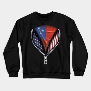 Samoan Flag  Samoa Flag American Flag Zip Down - Gift for Samoan From Samoa Crewneck Sweatshirt